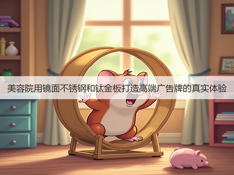美容院用镜面不锈钢和钛金板打造高端广告牌的真实体验