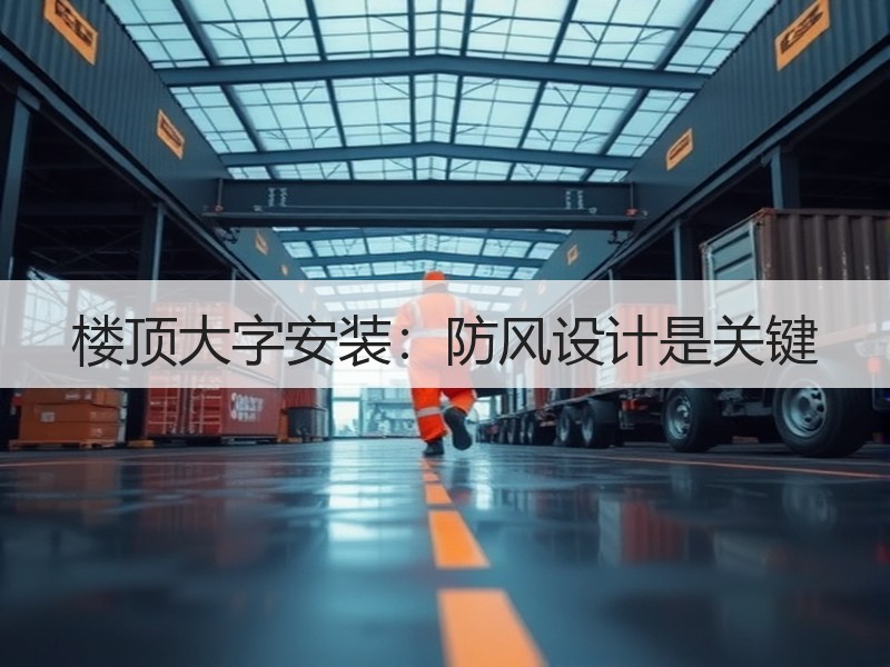 楼顶大字安装：防风设计是关键