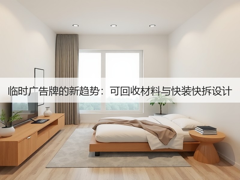 临时广告牌的新趋势：可回收材料与快装快拆设计