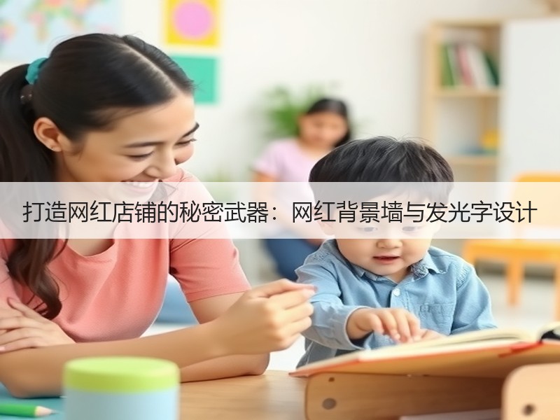打造网红店铺的秘密武器：网红背景墙与发光字设计