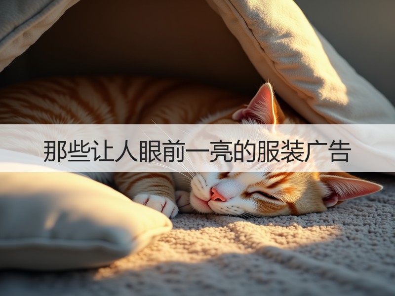 那些让人眼前一亮的服装广告