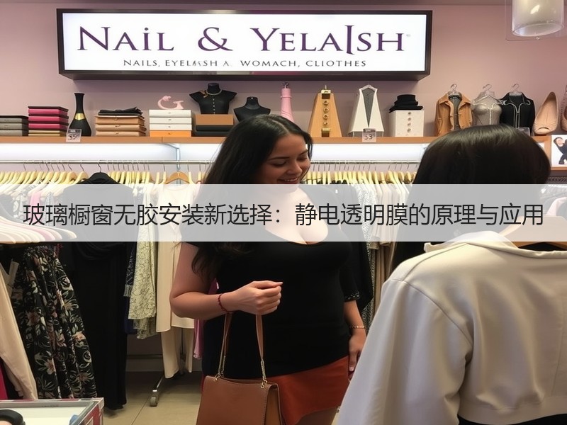 玻璃橱窗无胶安装新选择：静电透明膜的原理与应用