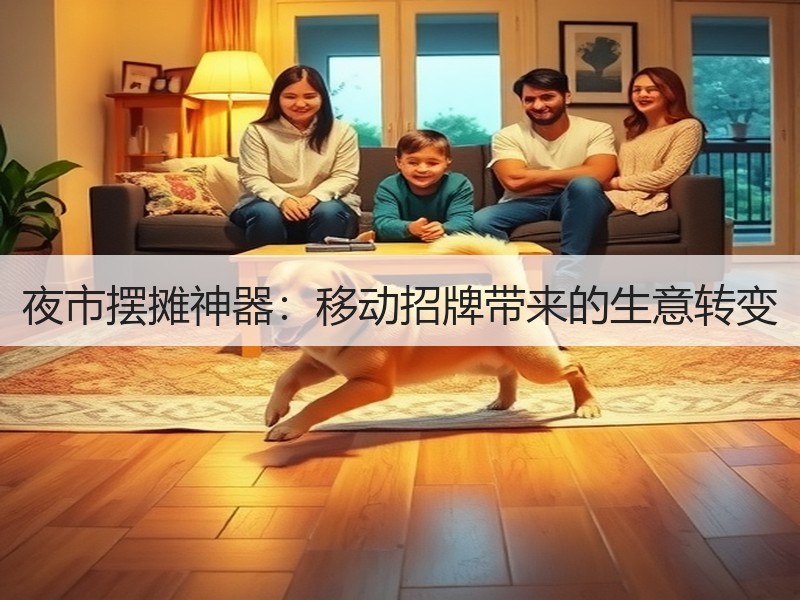 夜市摆摊神器：移动招牌带来的生意转变