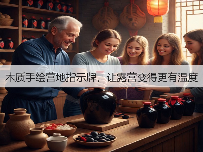 木质手绘营地指示牌，让露营变得更有温度