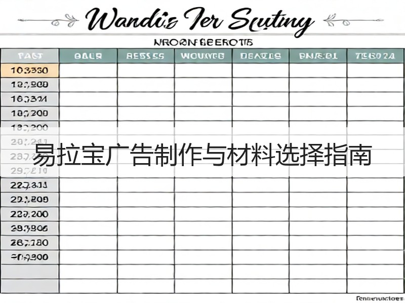 易拉宝广告制作与材料选择指南