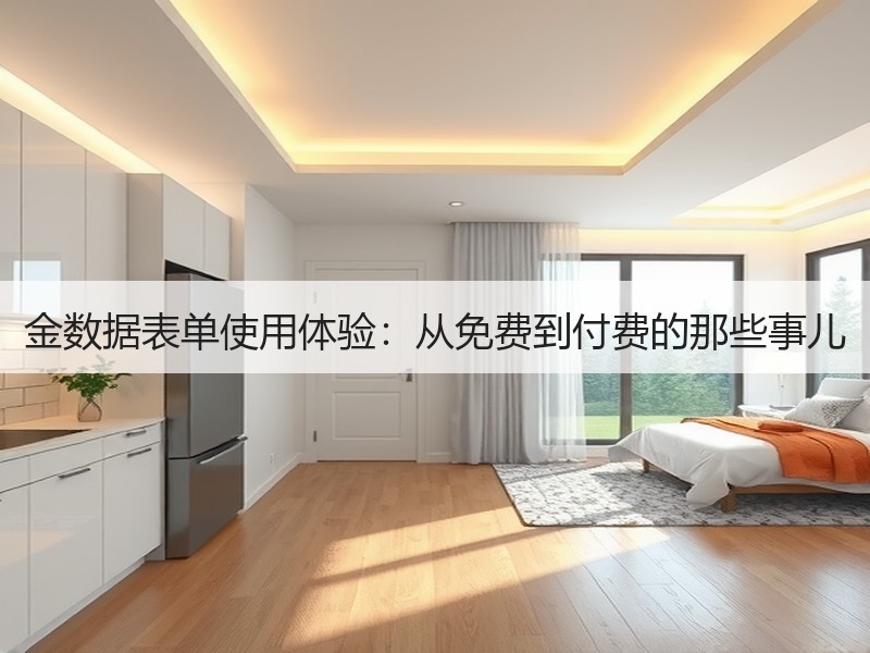 金数据表单使用体验：从免费到付费的那些事儿