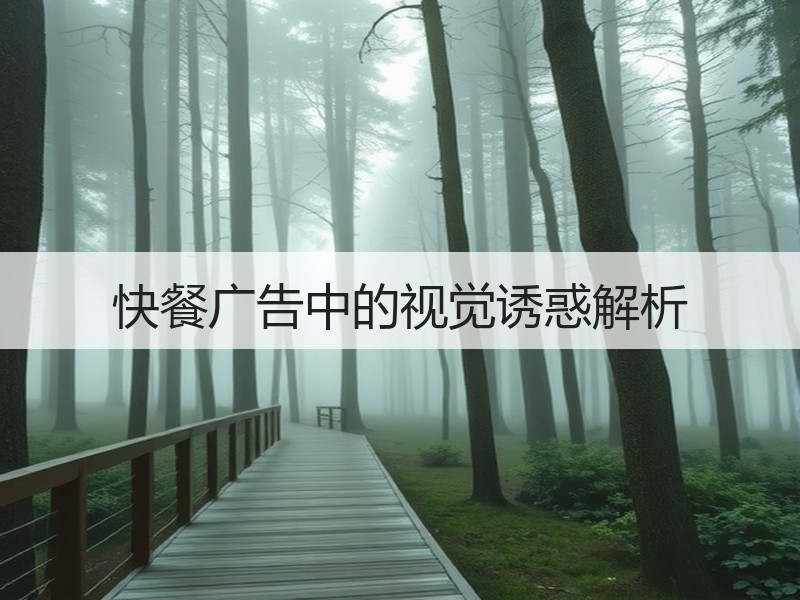 快餐广告中的视觉诱惑解析