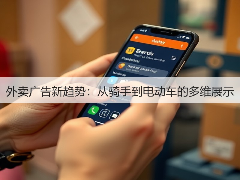外卖广告新趋势：从骑手到电动车的多维展示