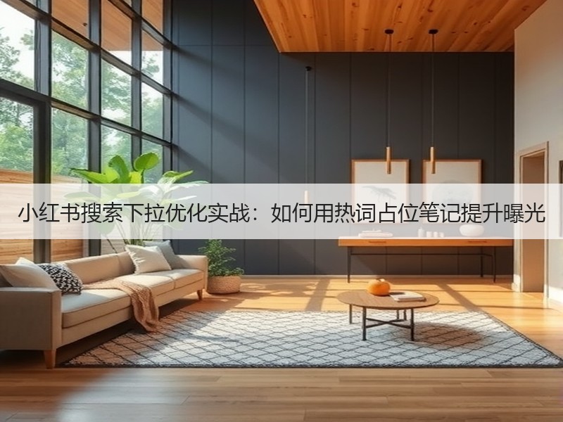 小红书搜索下拉优化实战：如何用热词占位笔记提升曝光